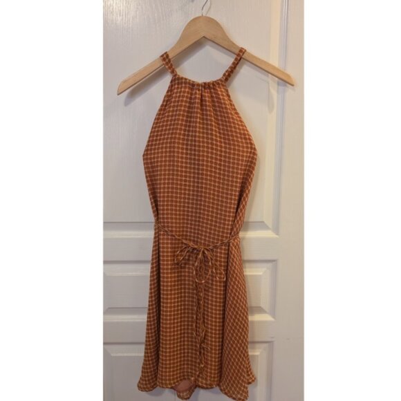 PLAID TIE BACK MINI DRESS - Picture 4 of 5